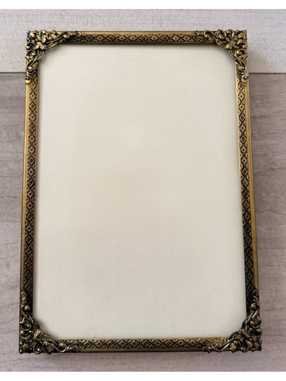 Vtg Picture Frame 5x7"  French Country Gold Ornate MCM Metal